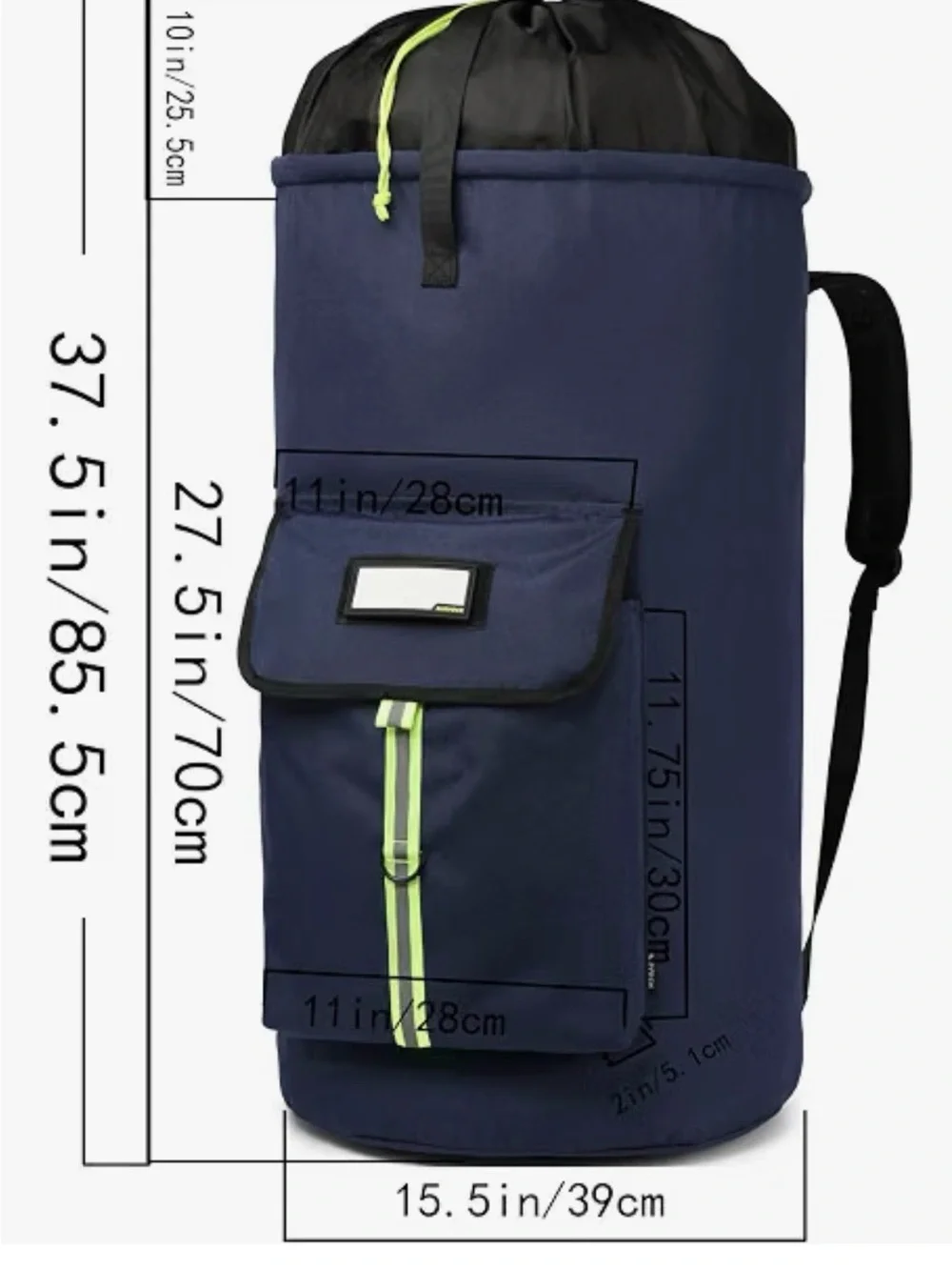 Navy Backpack with Reflective Stripe